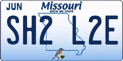 MO license plate SH2L2E
