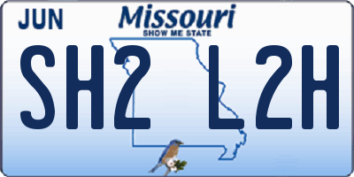 MO license plate SH2L2H