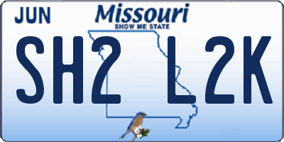 MO license plate SH2L2K
