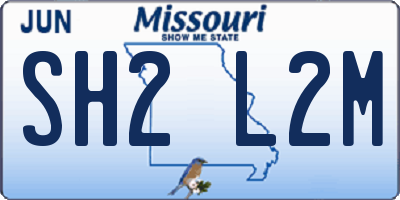 MO license plate SH2L2M