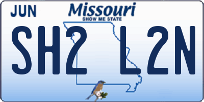 MO license plate SH2L2N