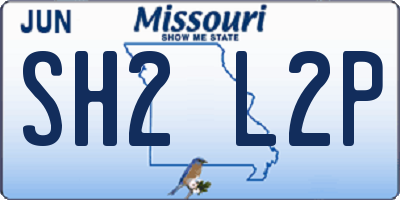 MO license plate SH2L2P