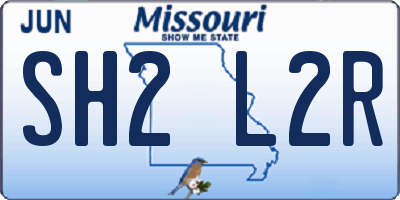 MO license plate SH2L2R