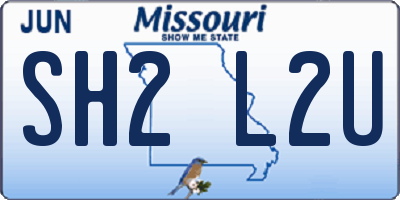 MO license plate SH2L2U