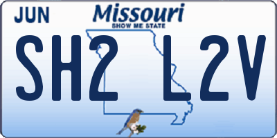 MO license plate SH2L2V