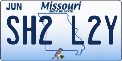 MO license plate SH2L2Y