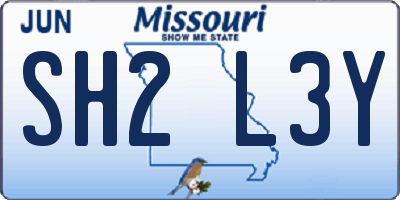 MO license plate SH2L3Y
