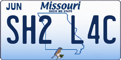 MO license plate SH2L4C