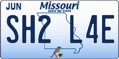 MO license plate SH2L4E