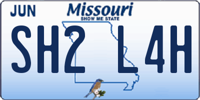 MO license plate SH2L4H