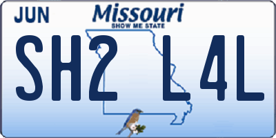 MO license plate SH2L4L