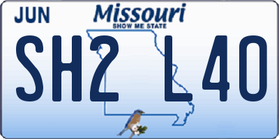 MO license plate SH2L4O