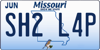 MO license plate SH2L4P