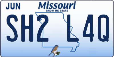 MO license plate SH2L4Q