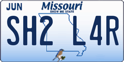 MO license plate SH2L4R