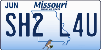 MO license plate SH2L4U