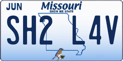 MO license plate SH2L4V