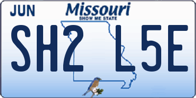 MO license plate SH2L5E