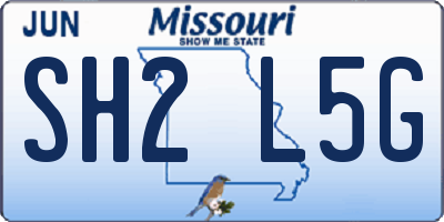 MO license plate SH2L5G