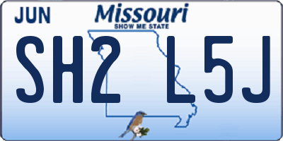 MO license plate SH2L5J