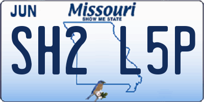 MO license plate SH2L5P