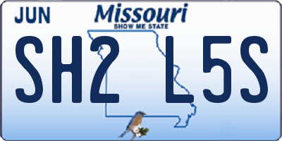 MO license plate SH2L5S