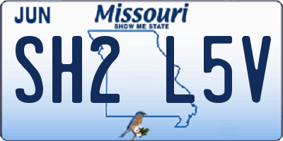 MO license plate SH2L5V