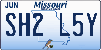 MO license plate SH2L5Y