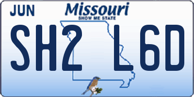 MO license plate SH2L6D