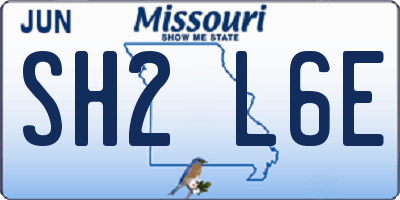 MO license plate SH2L6E