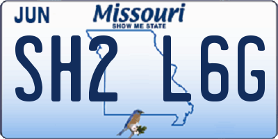 MO license plate SH2L6G