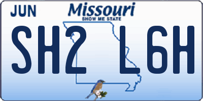 MO license plate SH2L6H