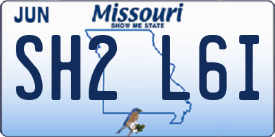 MO license plate SH2L6I