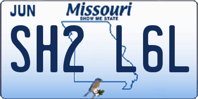 MO license plate SH2L6L