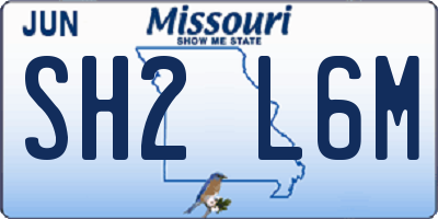 MO license plate SH2L6M