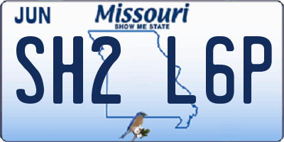 MO license plate SH2L6P