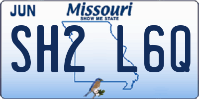 MO license plate SH2L6Q