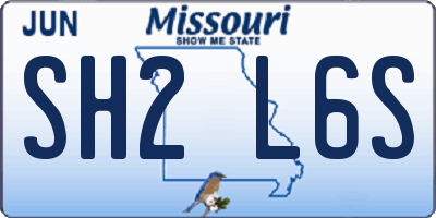 MO license plate SH2L6S