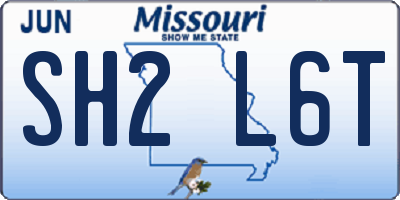 MO license plate SH2L6T