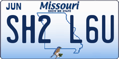 MO license plate SH2L6U