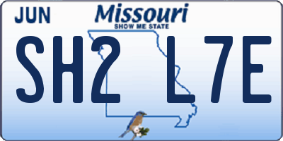 MO license plate SH2L7E