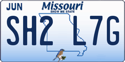 MO license plate SH2L7G