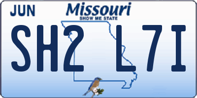 MO license plate SH2L7I