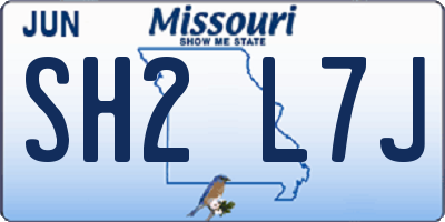 MO license plate SH2L7J