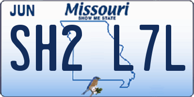 MO license plate SH2L7L