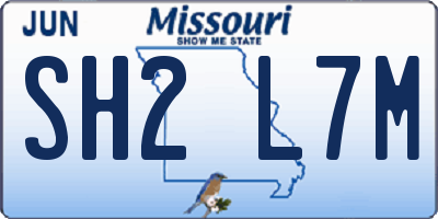 MO license plate SH2L7M