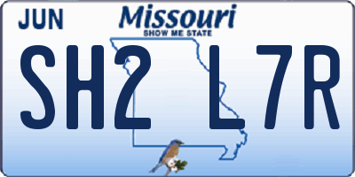 MO license plate SH2L7R