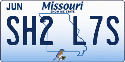 MO license plate SH2L7S