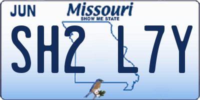 MO license plate SH2L7Y