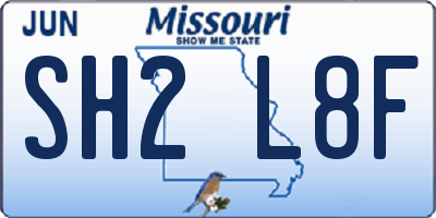 MO license plate SH2L8F